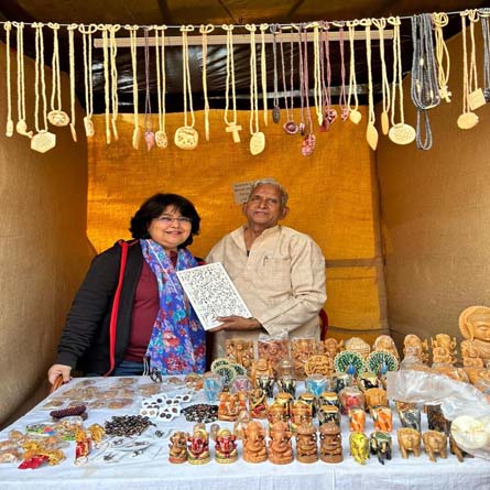 सूरजकुंड मेला में धूम मचा रही प्रसिद्ध शिल्पकार राजेंद्र बोंदवाल की कृतियां